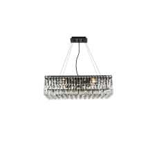 Maxime 6 Light 24" Wide Crystal Linear Chandelier with Clear Royal Cut Crystals