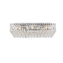Maxime 6 Light 24" Wide Flush Mount Square Ceiling Fixture with Clear Royal Cut Crystals