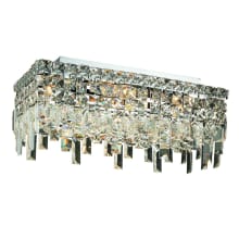 Maxime 4 Light 16" Wide Flush Mount Square Ceiling Fixture with Clear Royal Cut Crystals