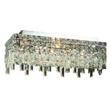 Maxime 4 Light 20" Wide Flush Mount Linear Ceiling Fixture with Clear Royal Cut Crystals