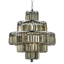 Maxime 13 Light 20" Wide Crystal Mini Chandelier with Golden Teak Royal Cut Crystals