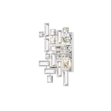 Picasso 2 Light 12" Tall Wall Sconce with Clear Royal Cut Crystals