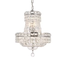 Tranquil 6 Light 14" Wide Crystal Empire Chandelier with Clear Royal Cut Crystals