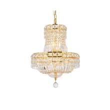 Tranquil 6 Light 14" Wide Crystal Empire Chandelier with Clear Royal Cut Crystals
