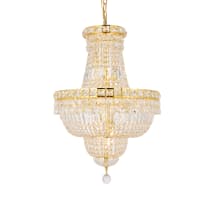 Tranquil 12 Light 18" Wide Crystal Empire Chandelier with Clear Royal Cut Crystals