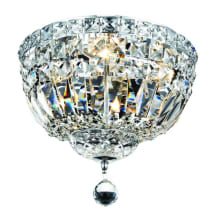 Tranquil 4 Light 12" Wide Flush Mount Bowl Ceiling Fixture with Clear Royal Cut Crystals