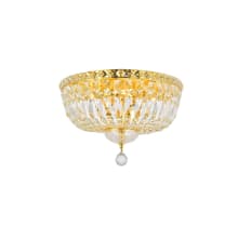 Tranquil 6 Light 16" Wide Flush Mount Bowl Ceiling Fixture with Clear Royal Cut Crystals