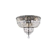 Tranquil 10 Light 20" Wide Flush Mount Waterfall Ceiling Fixture with Clear Royal Cut Crystals