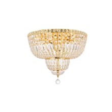 Tranquil 10 Light 20" Wide Flush Mount Waterfall Ceiling Fixture with Clear Royal Cut Crystals