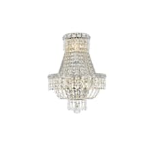 Tranquil 3 Light 17" Tall Wall Sconce with Clear Royal Cut Crystals
