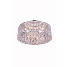 Amelie 8 Light 20" Wide Flush Mount Drum Ceiling Fixture with Clear Royal Cut Crystals