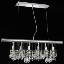 Chorus Line 6 Light 30" Wide Crystal Linear Chandelier with Clear Royal Cut Crystals