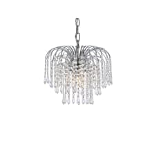 Falls 3 Light 14" Wide Crystal Pendant with Clear Royal Cut Crystals