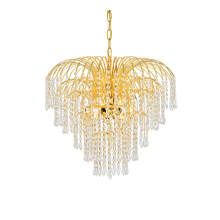 Falls 6 Light 25" Wide Crystal Chandelier with Clear Royal Cut Crystals