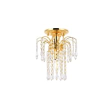 Falls 9" Wide Semi-Flush Waterfall Ceiling Fixture with Clear Royal Cut Crystals