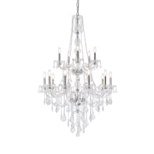 Verona 15 Light 33" Wide Crystal Chandelier with Clear Royal Cut Crystals