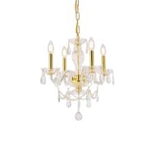 Princeton 4 Light 17" Wide Crystal Chandelier with Clear Royal Cut Crystals