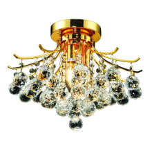 Toureg 3 Light 16" Wide Semi-Flush Ceiling Fixture with Clear Royal Cut Crystals