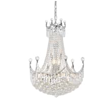 Corona 15 Light 24" Wide Crystal Empire Chandelier with Clear Royal Cut Crystals