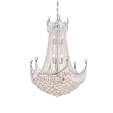 Corona 24 Light 30" Wide Crystal Empire Chandelier with Clear Royal Cut Crystals
