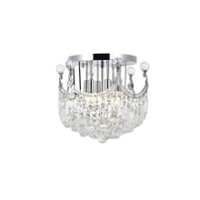 Corona 6 Light 16" Wide Semi-Flush Bowl Ceiling Fixture with Clear Royal Cut Crystals