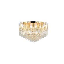 Corona 9 Light 20" Wide Semi-Flush Waterfall Ceiling Fixture with Clear Royal Cut Crystals