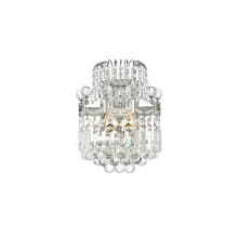 Corona 2 Light 12" Tall Wall Sconce with Clear Royal Cut Crystals