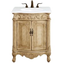Danville 27" Free Standing Single Basin Vanity Set with 34-1/4" Tall Cabinet and Quartz Vanity Top