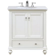 Otto 30" Free Standing Single Basin Vanity Set with Cabinet and Quartz Vanity Top