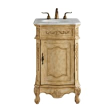 Danville 21" Free Standing Single Basin Vanity Set with Cabinet and Marble Vanity Top