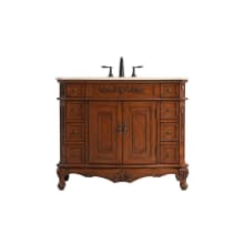 Danville 42" Free Standing Single Basin Vanity Set with Cabinet and Marble Vanity Top