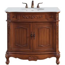 Danville 36" Free Standing Single Basin Vanity Set with Cabinet and Quartz Vanity Top