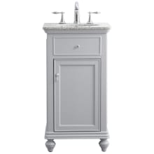 Otto 19" Free Standing Single Basin Vanity Set with Cabinet and Marble Vanity Top