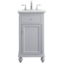 Otto 19" Free Standing Single Basin Vanity Set with Cabinet and Quartz Vanity Top