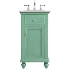 Otto 19" Free Standing Single Basin Vanity Set with Cabinet and Quartz Vanity Top