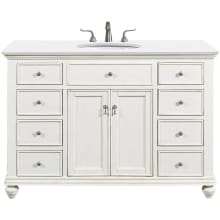 Otto 48" Free Standing Single Basin Vanity Set with Cabinet and Quartz Vanity Top