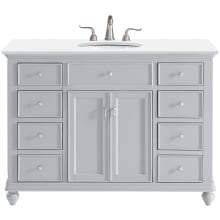 Otto 48" Free Standing Single Basin Vanity Set with Cabinet and Quartz Vanity Top