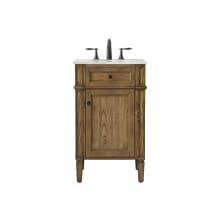 Park Avenue 21" Free Standing Single Basin Vanity Set with Cabinet and Marble Vanity Top