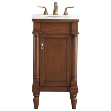 Lexington 18" Free Standing Single Basin Vanity Set with Cabinet and Marble Vanity Top