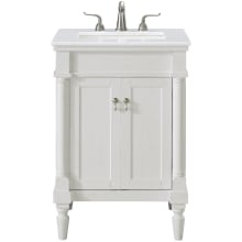 Lexington 24" Free Standing Single Basin Vanity Set with Cabinet and Quartz Vanity Top