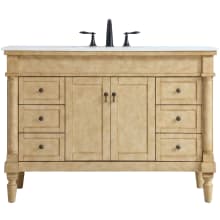 Lexington 48" Free Standing Single Basin Vanity Set with Cabinet and Quartz Vanity Top