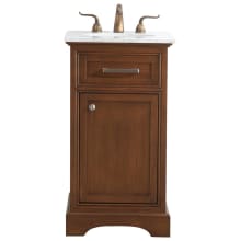 Americana 19" Free Standing Single Basin Vanity Set with Cabinet and Marble Vanity Top