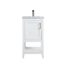 Aubrey 18" Free Standing Single Basin Vanity Set with Cabinet and Engineered Marble Vanity Top
