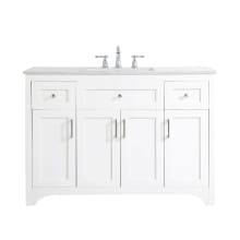 Moore 48" Free Standing Single Basin Vanity Set with Cabinet and Engineered Marble Vanity Top
