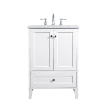 Sommerville 24" Free Standing Single Basin Vanity Set with Cabinet and Engineered Marble Vanity Top