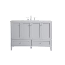 Sommerville 48" Free Standing Single Basin Vanity Set with Cabinet and Engineered Marble Vanity Top
