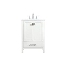Irene 24" Free Standing Single Basin Vanity Set with Cabinet and Engineered Marble Vanity Top