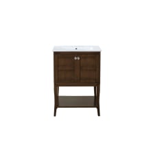 Mason 24" Free Standing Single Basin Vanity Set with Cabinet and Resin Vanity Top