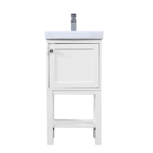 Mason 18" Free Standing Single Basin Vanity Set with Cabinet and Resin Vanity Top