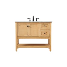 Metropolis 42" Free Standing Single Basin Vanity Set with Cabinet and Marble Vanity Top